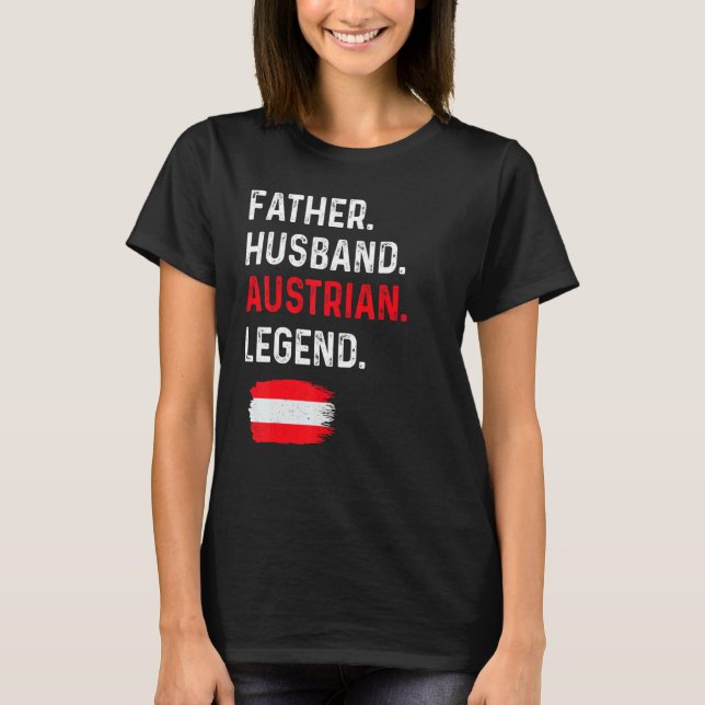Camiseta Father Husband Austrian Legend Proud Dad Austria F (Frente)