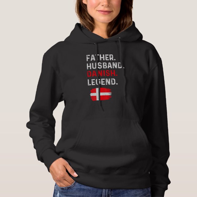 Camiseta Father Husband Danish Legend Proud Dad Denmark Fla (Frente)