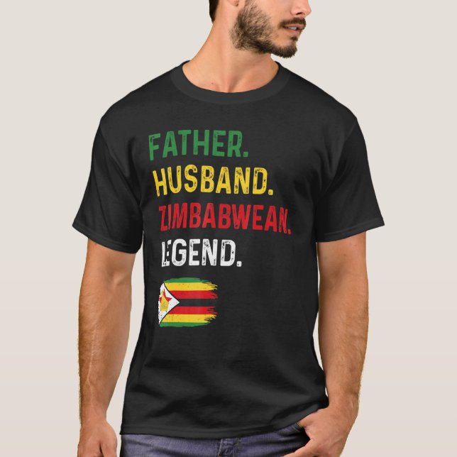 Camiseta Father Husband Zimbabwean Legend Proud Dad Zimbabw (Frente)