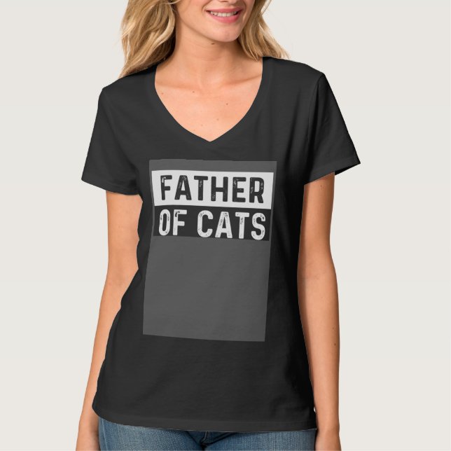 Camiseta Father of Cats  Fluffy Animal (Frente)