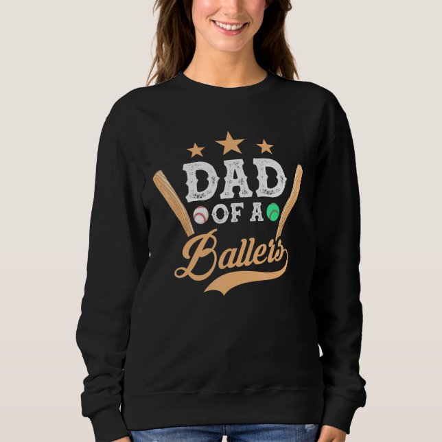 Camiseta Father s Day Baseball Softball  Dad Of A Ballers (Frente)