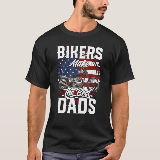 Camiseta Father s Day Biker Custom Chopper (Frente)