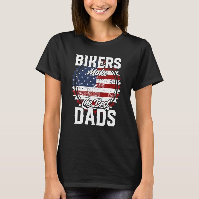 Camiseta Father s Day Biker Custom Chopper Motorcycle (Frente)