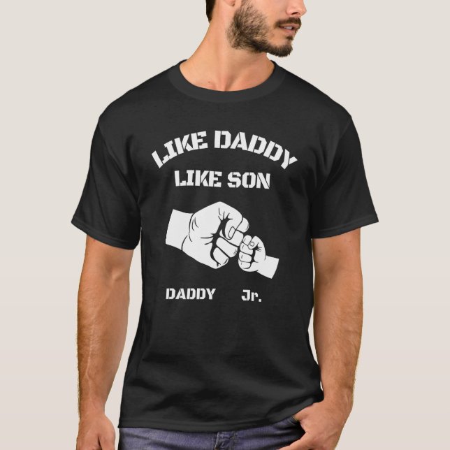 Camiseta Father Son Fist Bump Matching Father s Day Daddy D (Frente)