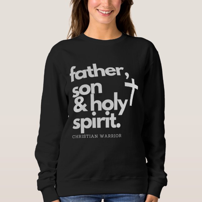Camiseta Father, Son & Holy Spirit Warrior Jesus Cross T-Sh (Frente)