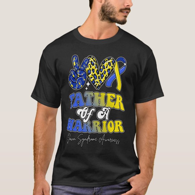 Camiseta Father Warrior Down Syndrome Awareness Family (Frente)