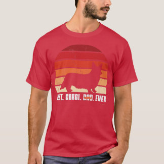 Camiseta Father's Day  Corgi Dog Lover  Retro Best Corgi Da