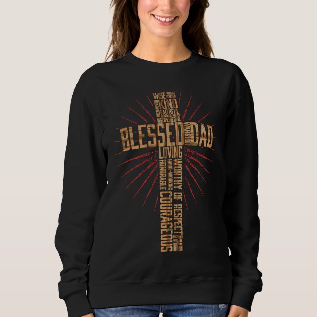 Camiseta Father's Day Dad Husband Blessed Dad Christian (Frente)