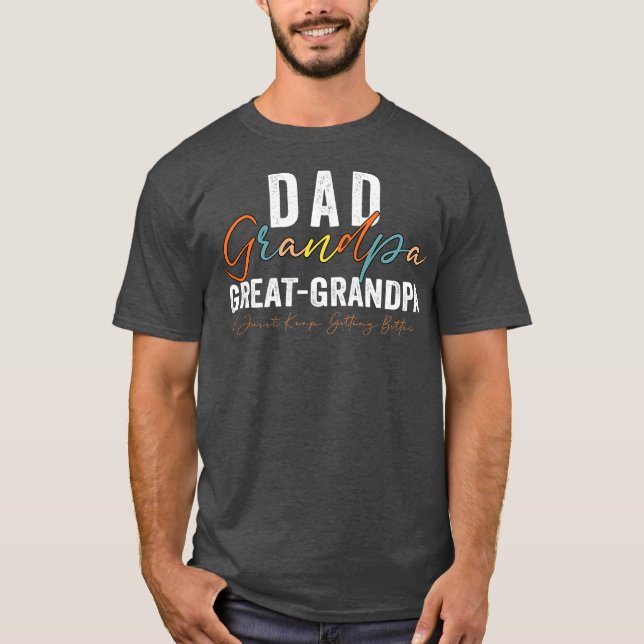 Camiseta Fathers Day Gift from Grandkids Dad Grandpa Great (Frente)