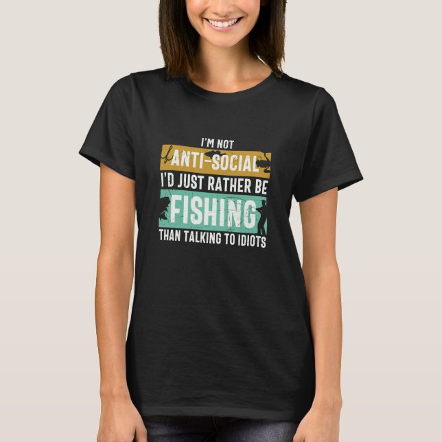 Camiseta Father's Day I'd Rather Be Fishing Fisherman (Frente)