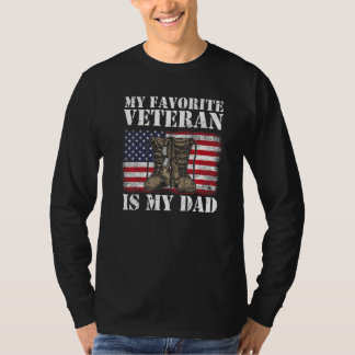 Camiseta Father's Day My Favorite Veteran Is My Father Vete