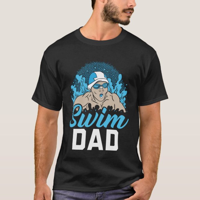 Camiseta Fathers Day Papa Best Dad Ever Fatherhood Swim Dad (Frente)