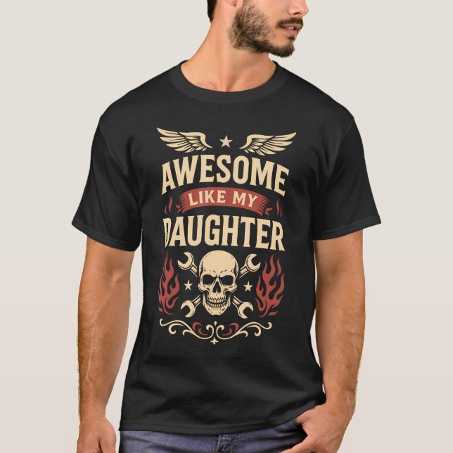 Camiseta Fathers Day Shirt Men Awesome Like My Daughter Fun (Frente)