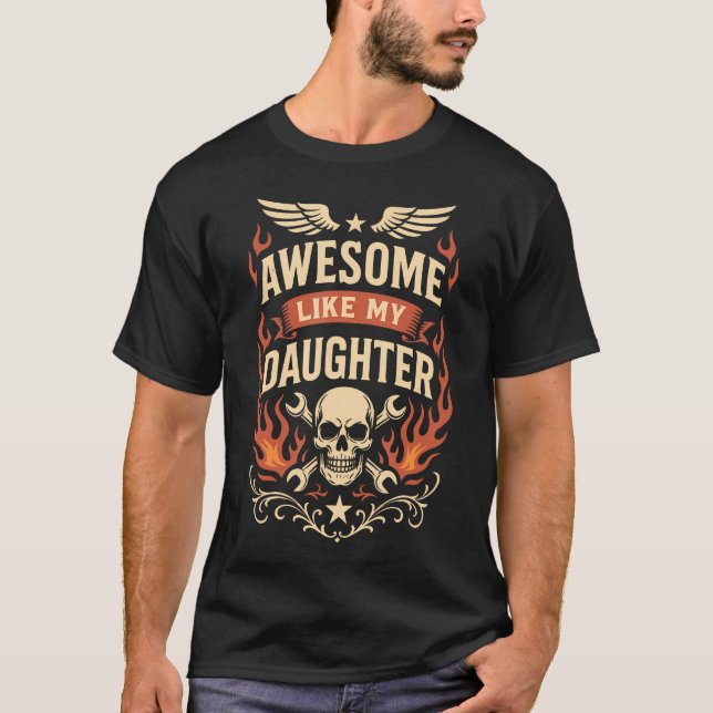 Camiseta Fathers Day Shirt Men Awesome Like My Daughter Fun (Frente)