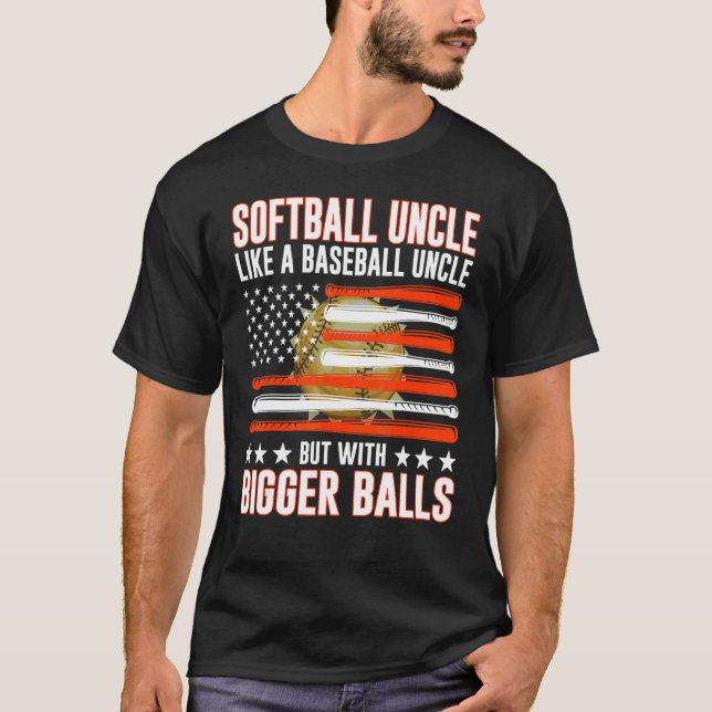 Camiseta Father's Day  Softball Uncle Like A Baseball Uncle (Frente)
