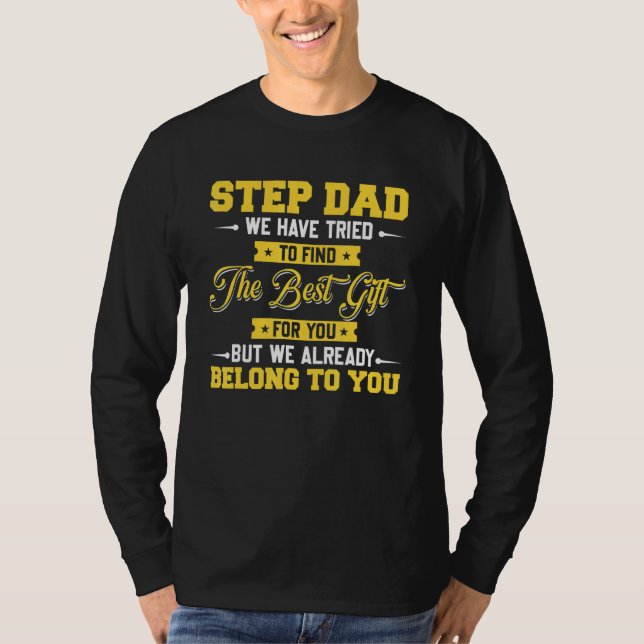 Camiseta Fathers Day Stepdad from Stepdaughter Stepson (Frente)