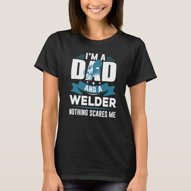Camiseta Father's Day  USA Patriotic Welder Dad (Frente)