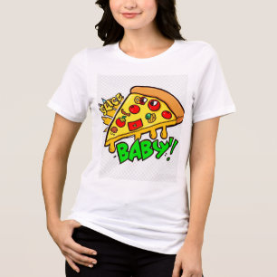 Camiseta Fatia, Bebê Fatia   Engraçado Pop Cultura de pizza