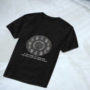 Camiseta Fatia de Árvore com Círculos de Fotografia Familia