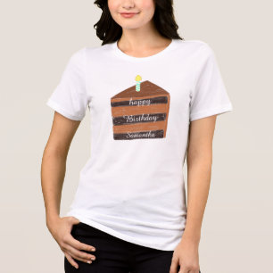 Camiseta Fatia de bolo de chocolate