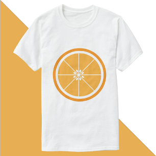 Camiseta Fatia de Fruta de Citros Laranja