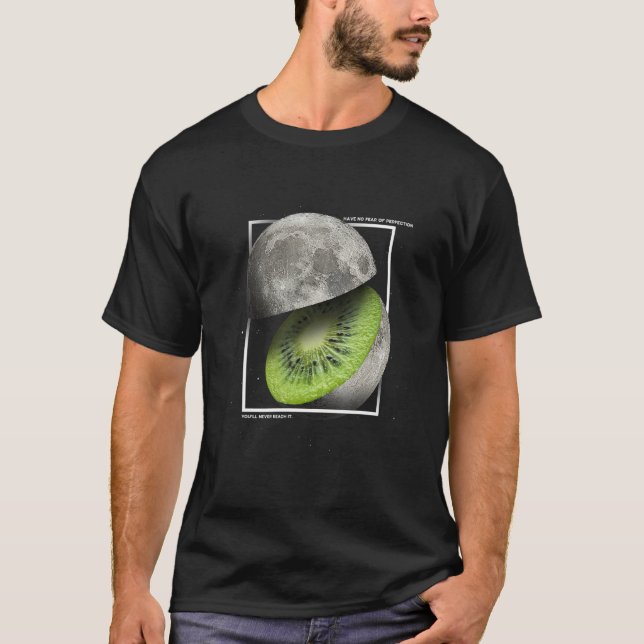 Camiseta Fatia de Fruta Estética Lua Kiwi Sem Medo de Perfe (Frente)