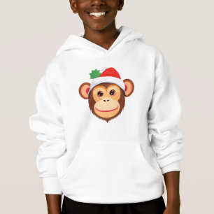 Camiseta Fatia de macaco fofo Safari Papai Noel de Natal Fa