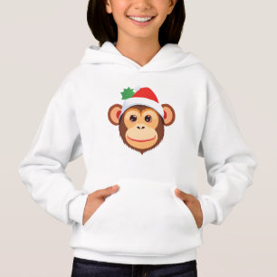 Camiseta Fatia de macaco fofo Safari Papai Noel Fantasia de