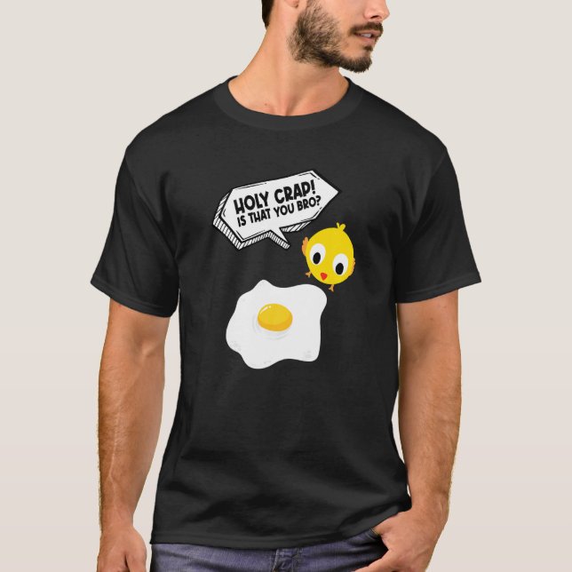 Camiseta Fatia de Ovo Frito e Fantasia de Frango (Frente)
