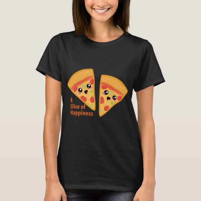 Camiseta Fatia de Pizza com Citações (Frente)