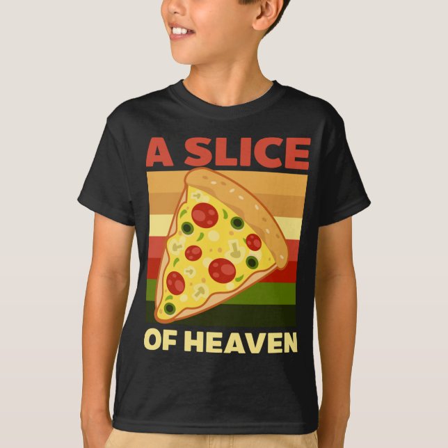 Camiseta Fatia De Pizza De Diversão De Design Celestial (Frente)