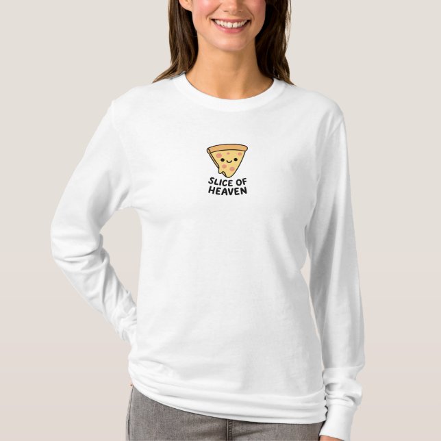 Camiseta Fatia de Pizza “Slice of Heaven” Kawaii (Frente)