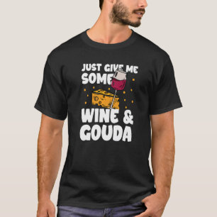 Camiseta Fatia de queijo com vinho gouda tabuleiros de char