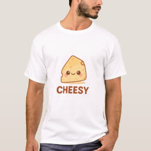 Camiseta Fatia de Queijo Kawaii Engraçada – Desenho Animado