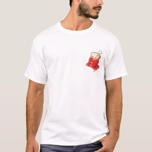 Camiseta Fatia de Torrada Sonolenta Aconchegada em uma Gele