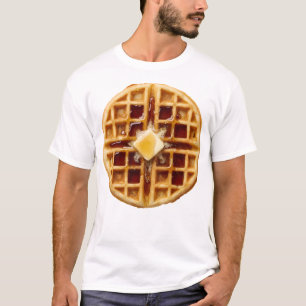 Camiseta Fatia de Waffle Festa de Halloween Simples Waffle