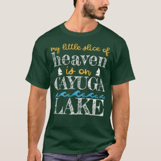 Camiseta Fatia Do Lago Cayuga Dos Lagos Dedos Pesados Barco