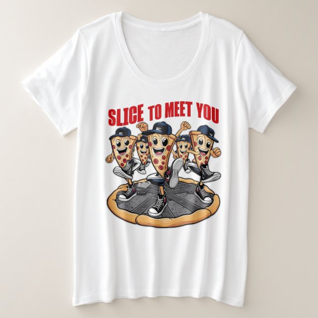 Camiseta Fatia Para Te Conhecer Pizza Engraçada (Frente do Design)