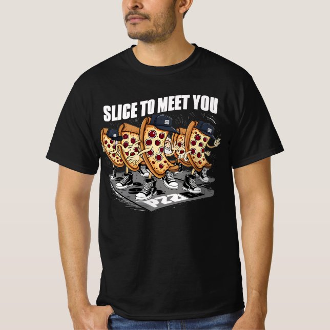 Camiseta Fatia Para Te Conhecer Pizza Engraçada (Frente)
