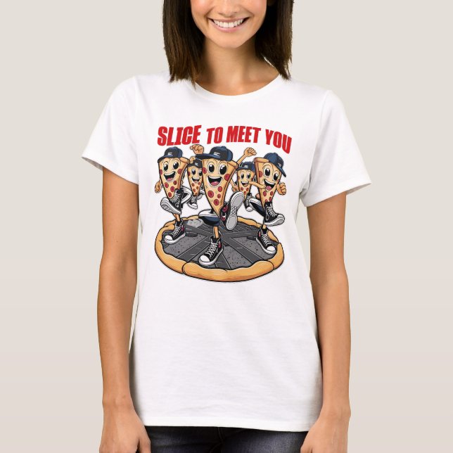 Camiseta Fatia Para Te Conhecer Pizza Engraçada (Frente)