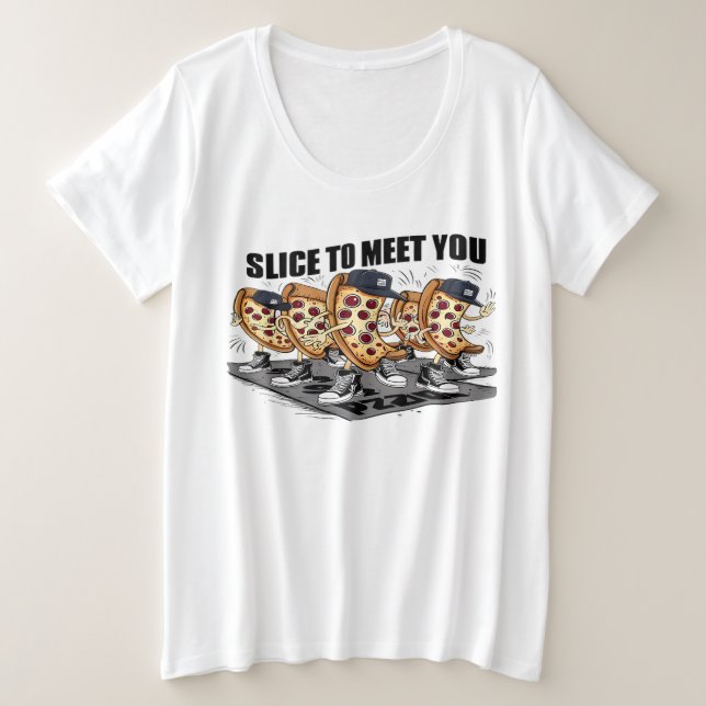 Camiseta Fatia Para Te Conhecer Pizza Engraçada (Frente do Design)