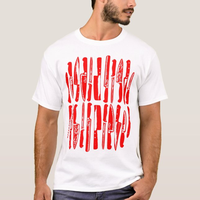 Camiseta Fatiado e Picado - Vermelho (Frente)