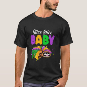 Camiseta Fatias Bolo Rei Bebê Gravidez Esperando Mardi Gr
