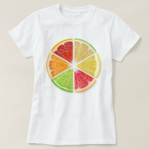 Camiseta Fatias de frutas de citrinos