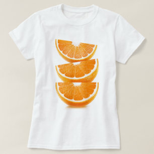 Camiseta Fatias de laranja numa pilha