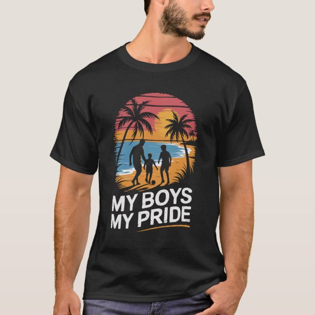 Camiseta Fatjer e 2 filhos, futebol de praia (Frente)