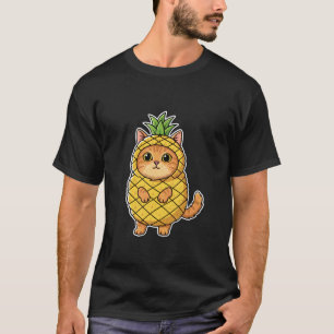 Camiseta Fato de Abacaxi de Gato