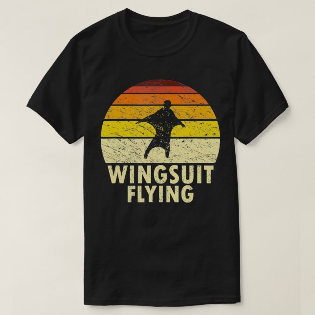 Camiseta Fato de asa voadora de macacão-de-asa-delta (Frente do Design)