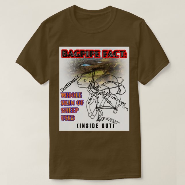 Camiseta Fato de Bagpipe 8 (Frente do Design)