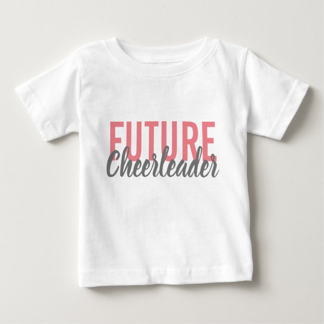 Camiseta Fato de bebê do futuro Cheerleader (Frente)